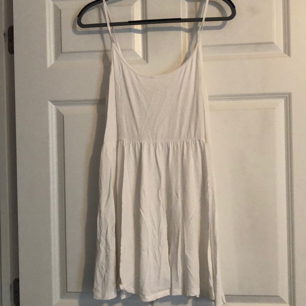 Spaghetti Strap White Babydoll Dress